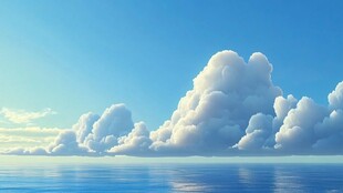 动漫中童话中的白云