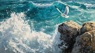 海鸥油画