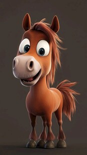 原创卡通形象马