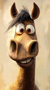 原创卡通形象马