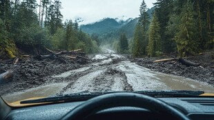 泥泞山路