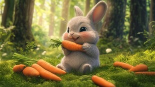 吃胡萝卜的兔兔