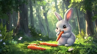 吃胡萝卜的兔兔