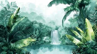热带雨林插画