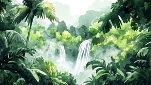 热带雨林插画