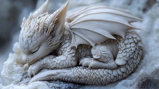 仙人神兽局部特写