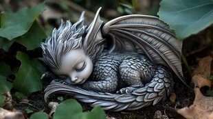 仙人神兽局部特写