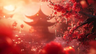 唯美梦幻梅花林