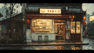 雨后的小店