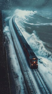 动车回家过年红色