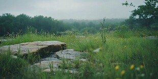 雨中野花野草