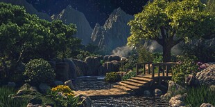 隐居山林场景