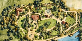 生态游乐园鸟瞰图