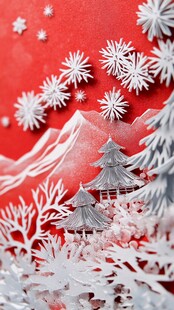 雪景剪纸