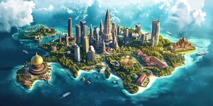 印度市悬浮岛设计