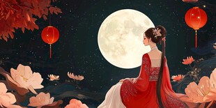 中秋古装插画
