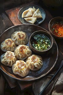 面食蒸饺美食煎饺主食