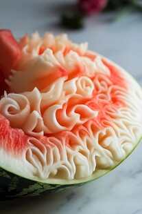 美食西瓜雕刻艺术