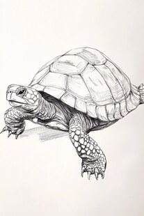 乌龟线稿