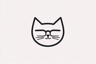 眼镜猫咪logo