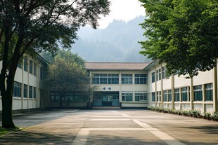 校园环境山区学校