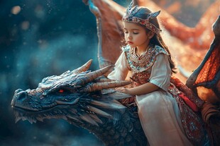 骑龙的少女