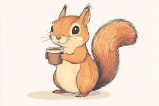 手绘松鼠动物