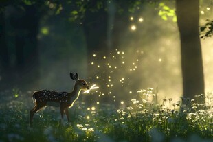 阳光与小鹿
