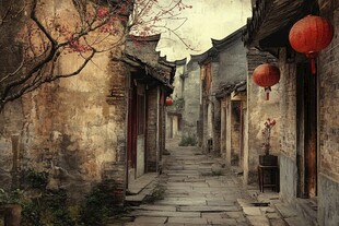 江南小巷场景