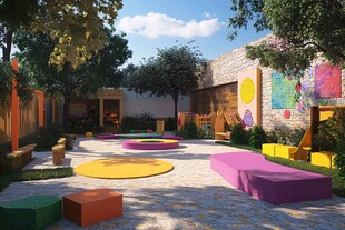 幼儿园内院效果图