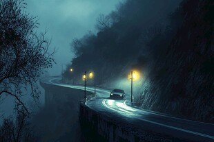 雨夜山路