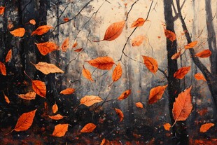 秋天森林画秋天壁纸