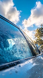 汽车玻璃上的水珠