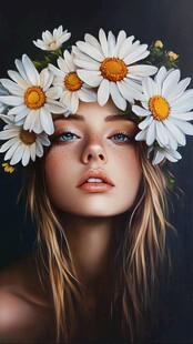 雏菊少女插画