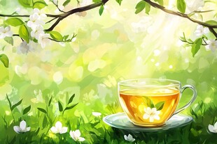 茉莉茶插画