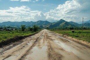 雨后的泥泞路