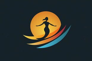 舞蹈女性logo