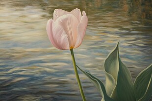高清郁金香油画画芯