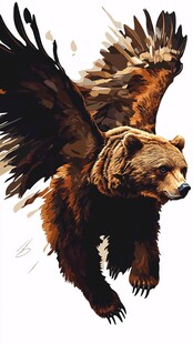 雄壮的动物插画