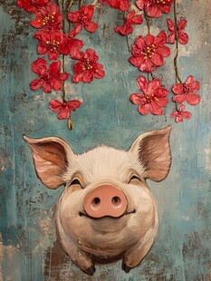 手绘高清动物无框画