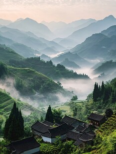 唯美大山深处有人家