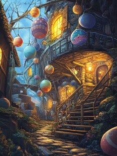 奇幻爱丽斯仙境插画