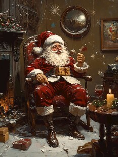 圣诞节油画