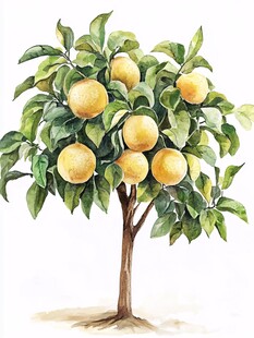 黄皮树插画
