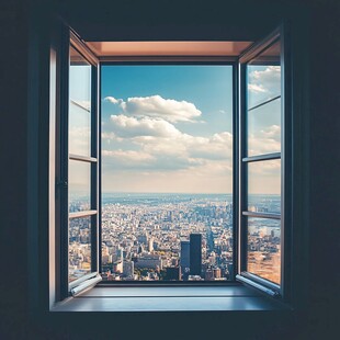 窗外城市风光