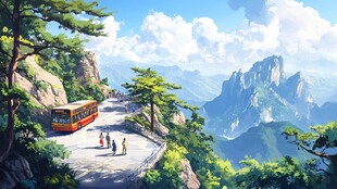 雁荡山插画