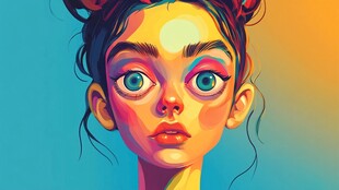 夸张风人物插画