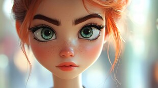 3d卡通女孩
