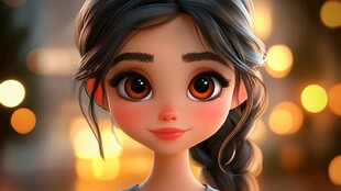 3d卡通女孩