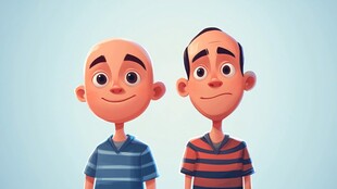 3d男女卡通形象